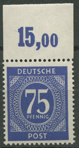 All. Besetzung 1946 I. Kontrollrat. Oberrand 934 c P OR ndgz postfrisch geprüft