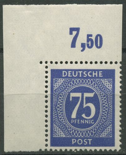 All. Besetzung 1946 I. Kontrollrats. 934 c P OR ndgz Ecke 1 postfrisch geprüft