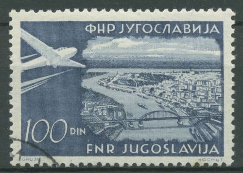 Jugoslawien 1951 Flugzeuge Savebrücke Belgrad 652 a gestempelt