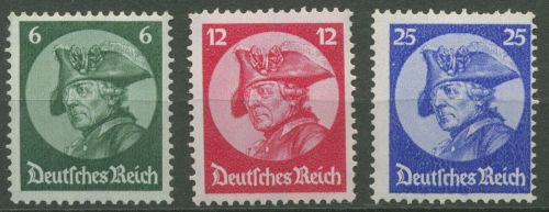 Dt. Reich 1933 Friedrich der Große 479/81 postfrisch, Zahnfehler Mängel (R80621)