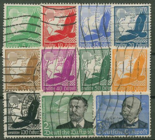 Deutsches Reich 1934 Lilienthal u. Zeppelin 529/39 x gestempelt (R80639)