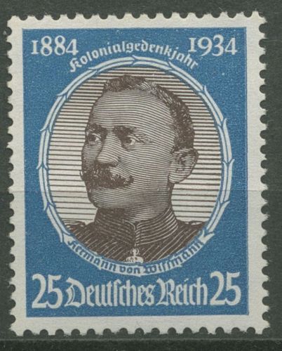 Deutsches Reich 1934 Kolonialforscher 543 y mit Neugummierung (R80648)