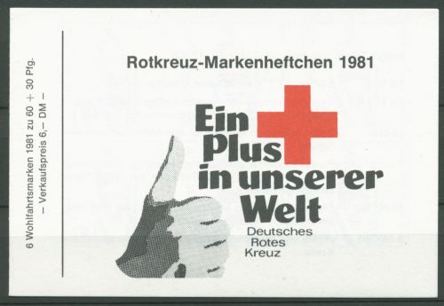 Berlin Rotes Kreuz 1981 Blumen Markenheftchen 652 MH postfrisch (C60188)