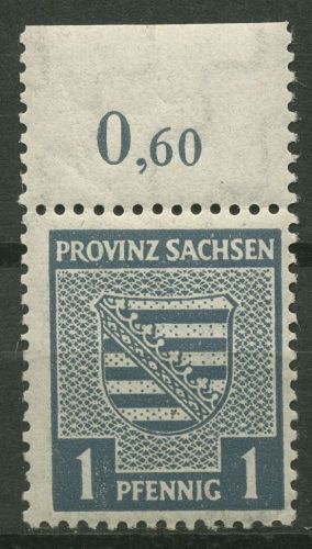SBZ Provinz Sachsen 1945 73 X y OR postfrisch mit fluoreszierender Gummierung