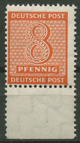 SBZ West-Sachsen 1945 Ziffern 130 X w Unterrand aus Großbogen postfrisch