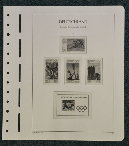 LEUCHTTURM Vordrucke DDR 1980/84 SF gebraucht, neuwertig (Z609)