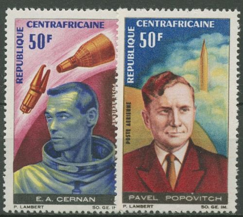 Zentralafrikanische Republik 1966 Bemannte Weltraumflüge 120/21 postfrisch