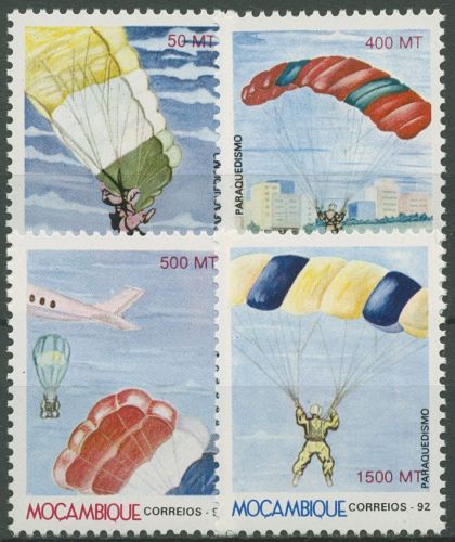 Mocambique 1992 Versorgung aus der Luft Fallschirmspringer 1279/82 postfrisch