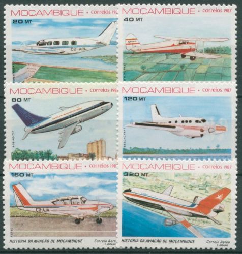 Mocambique 1987 Geschichte der Luftfahrt Flugzeuge 1105/10 postfrisch