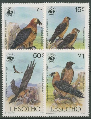 Lesotho 1986 WWF Naturschutz Bartgeier 556/59 postfrisch