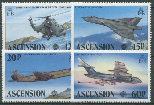 Ascension 1983 200 Jahre Luftfahrt Britische Militärflugzeuge 341/44 postfrisch