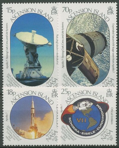 Ascension 1989 Raumfahrt Apollo 7 Mondlandung 497/500 postfrisch