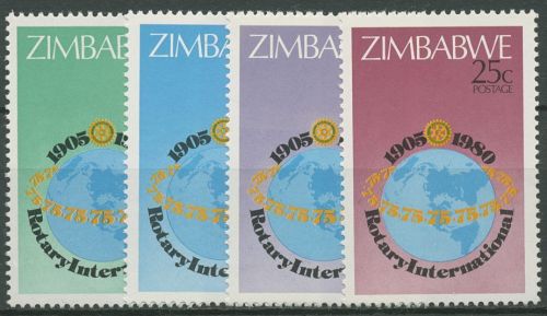 Simbabwe 1980 75 Jahre Rotary International 242/45 postfrisch