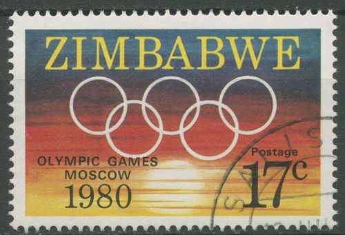 Simbabwe 1980 Olympische Sommerspiele in Moskau 246 gestempellt