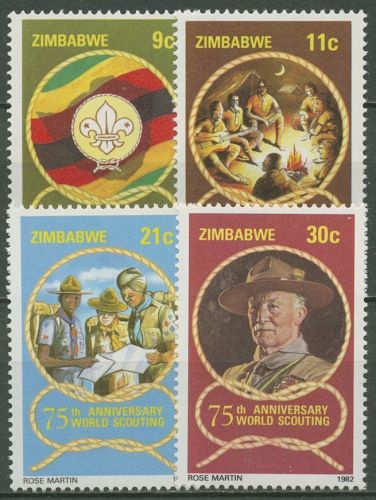 Simbabwe 1982 75 Jahre Pfadfinderbewegung Lagerfeuer 265/68 postfrisch