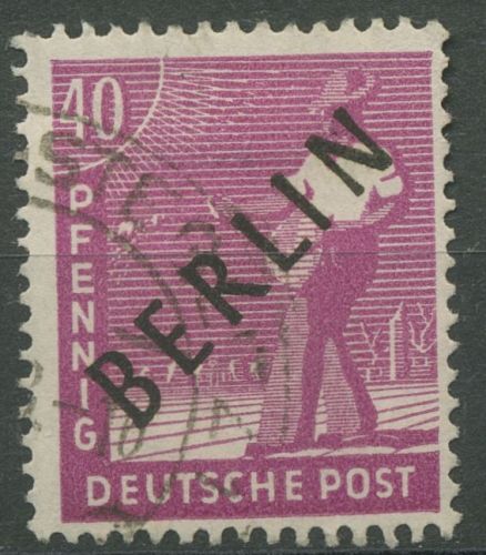 Berlin 1948 Schwarzaufdruck 12 gestempelt, kleiner Zahnfehler (R80832)