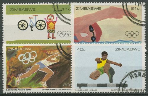 Simbabwe 1984 Olympische Sommerspiele Los Angeles Rad Hürden 289/92 gestempelt