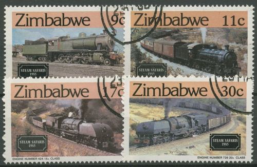 Simbabwe 1985 Eisenbahn Lokomotiven 303/06 gestempelt