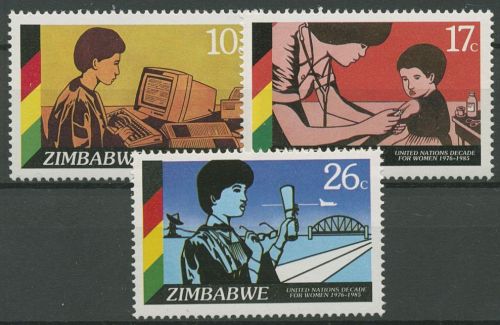 Simbabwe 1985 Frauendekade d. Vereinten Nationen UNO Studentin 335/37 postfrisch