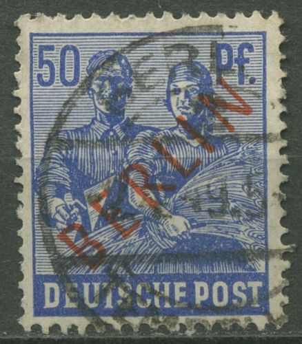 Berlin 1949 Rotaufdruck 30 gestempelt, kleiner Knick (R80865)