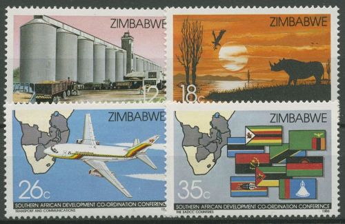Simbabwe 1986 Entwicklung des südl. Afrikas Getreidesilo 340/43 postfrisch