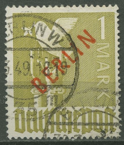 Berlin 1949 Rotaufdruck 33 gestempelt, nachgezähnt (R80870)