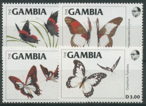 Gambia 1984 Schmetterlinge 539/42 postfrisch