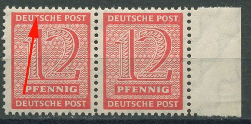 SBZ West-Sachsen Freimarken Ziffern mit Plattenfehler 132 X w I postfrisch