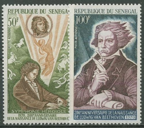 Senegal 1970 200. Geburtstag Ludwig van Beethoven Komponist 434/35 postfrisch