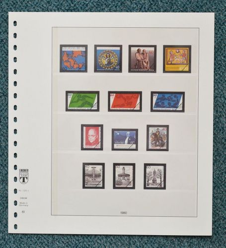 LINDNER-T Vordruckblätter Berlin 1980/90 gebraucht, neuwertig (Z82)
