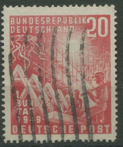 Bund 1949 Eröffnung Deutscher Bundestag 112 mit Wellenstempel (R80993)