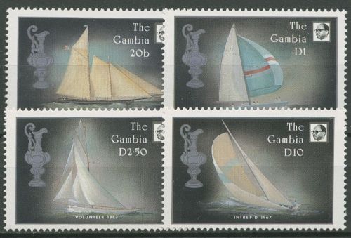 Gambia 1987 America's Cup Segelregatta Boote 676/79 postfrisch