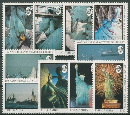 Gambia 1987 100 Jahre Freiheitsstatue New York 681/90 postfrisch