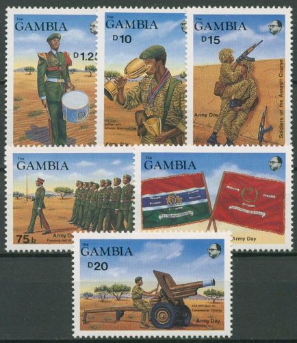 Gambia 1989 Tag der Armee Papade Geschütz 828/33 postfrisch
