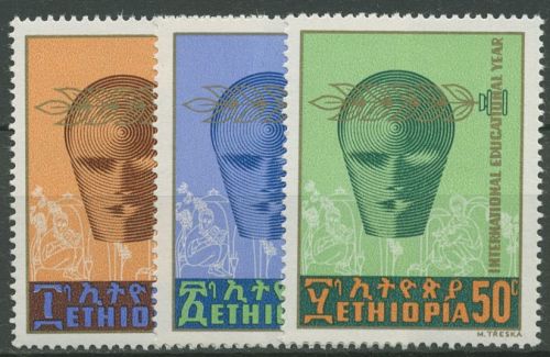 Äthiopien 1970 UNESCO Int. Jahr für Erziehung u. Bildungswesen 647/49 postfrisch