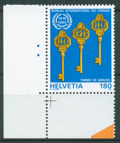 Int. Arbeitsorganisation (BIT/ILO) 1994 75 Jahre ILO 110 Ecke postfrisch