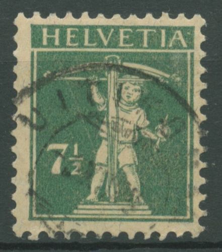 Schweiz 1925/33 Freimarke Tellknabe normales Papier 202 x gestempelt