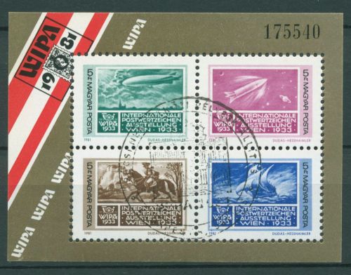 Ungarn 1981 WIPA´81 Wien mit WIPA v.1933 Block 150 A gestempelt (C92579)