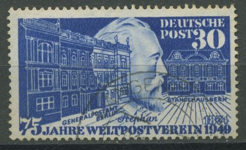 Bund 1949 Weltpostverein H. von Stephan 116 gestempelt, kl. Fehler (R81010)
