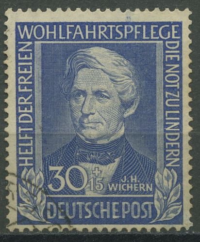 Bund 1949 Wohlfahrt Helfer der Menschheit 120 gestempelt, verfärbt (R81029)