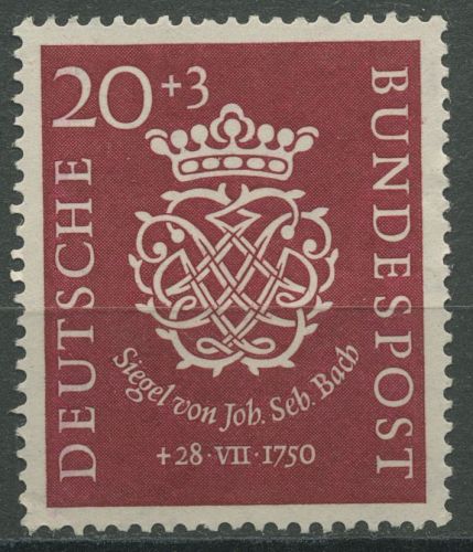 Bund 1950 Siegel von Johann Sebastian Bach 122 mit Falz (R81035)