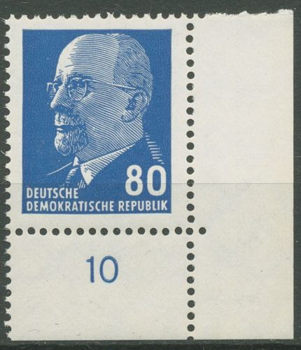 DDR 1967 Walter Ulbricht 1331 ax II UR 3 Ecke 4 postfrisch