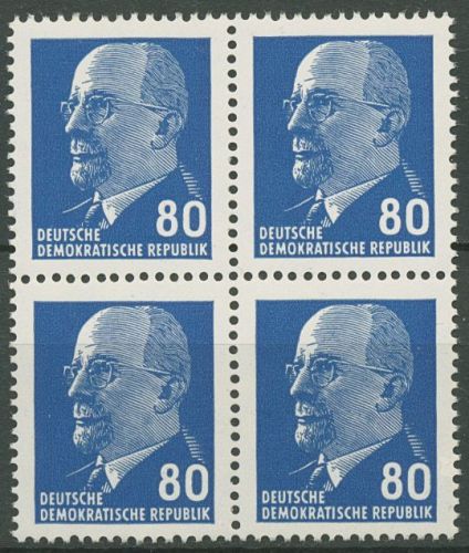 DDR 1967 Walter Ulbricht 1331 ax II 4er-Block postfrisch