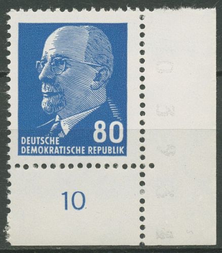 DDR 1967 Walter Ulbricht 1331 az II UR 3 Ecke 4 postfrisch