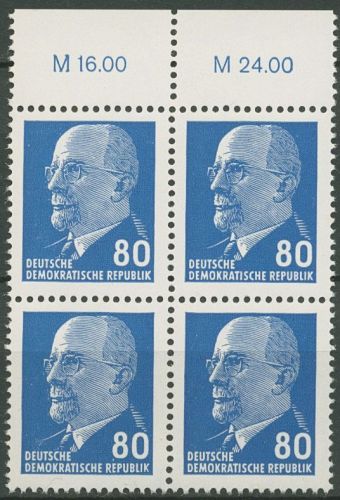 DDR 1967 Walter Ulbricht 1331 az II OR 3 4er-Block postfrisch