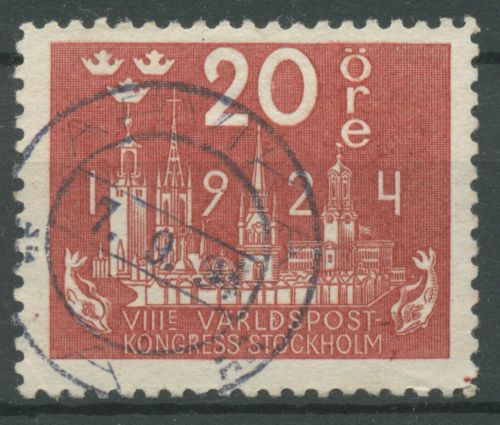 Schweden 1924 Weltpostkongress Stockholm Kirchtürme 147 gestempelt