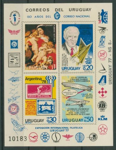 Uruguay 1977 Jahresereignisse 1453/56 postfrisch Sonderblock (C22553)