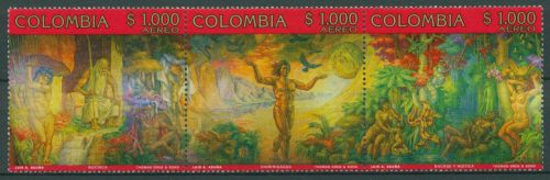 Kolumbien 1998 Mythen Sagen Muisca-Indios Gemälde 2103/05 ZD postfrisch (C63250)