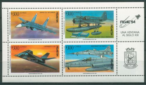 Chile 1994 Luft-und Raumfahrtausstellung Flugzeuge 1597/00 K postfrisch (C63299)