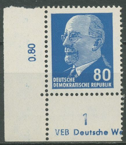 DDR 1967 Walter Ulbricht 1331 ax I UR 2 Ecke 3 postfrisch